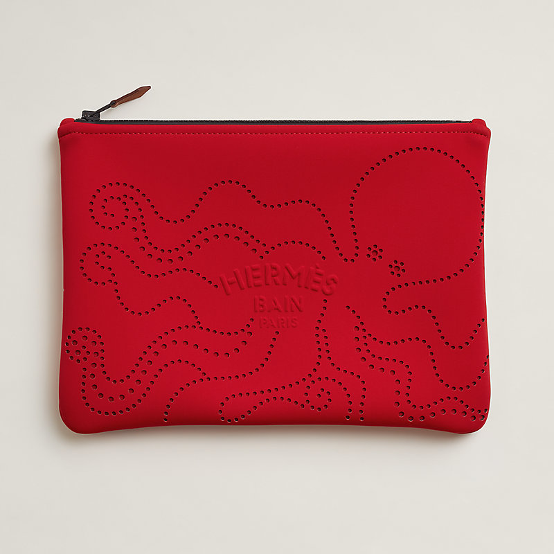 `可愛いデザイン♪`【HERMES】Neobain Poulpe Fiction case PM Unused ( Rank NS ) HERMÈS Neobain Poulpe Fiction Case Bleuet
